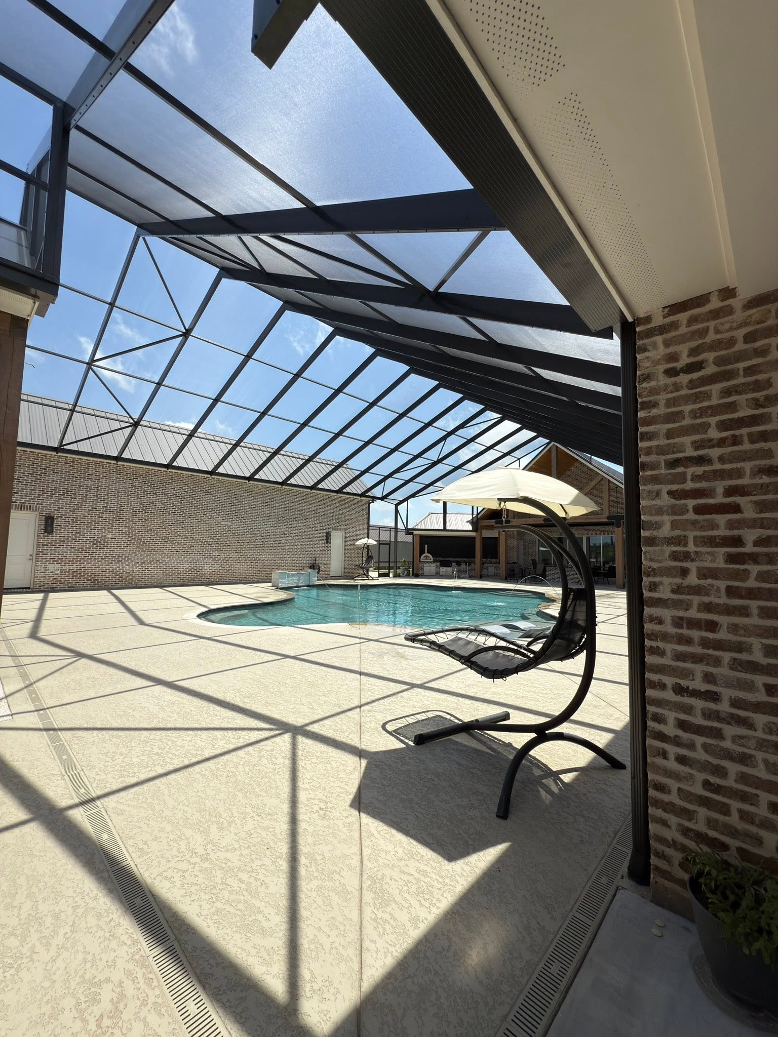 Fire pits, pergolas, the whole backyard.